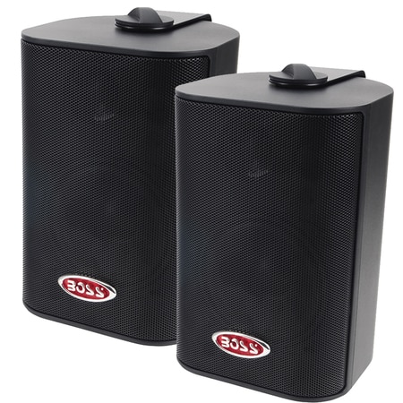 BOSS AUDIO MR4.3B 4" 3-Way Marine Box Speakers (Pair) - 200W - Black MR4.3B